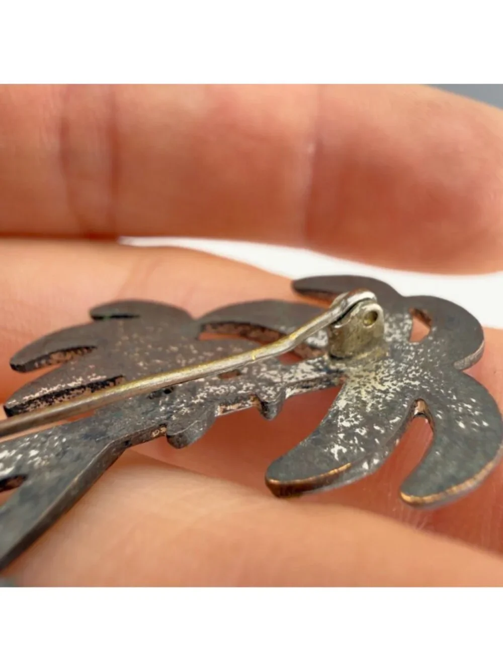Vintage Enamel Brooch Set Flamingo Palm Tree Crane Pins Retro Florida